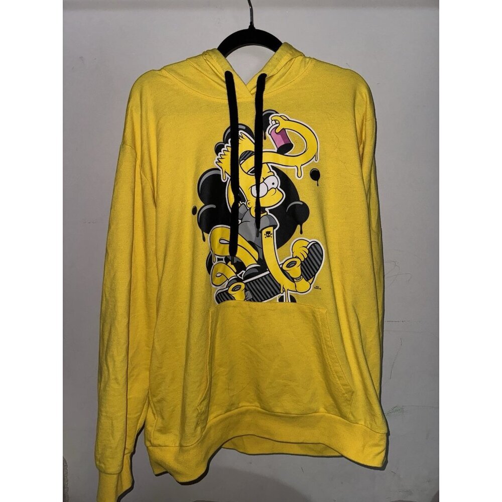 The Simpsons Bart Simpson EAT MY SHORTS Mens XL Hoodie Sweater Pull‎ Over HTF